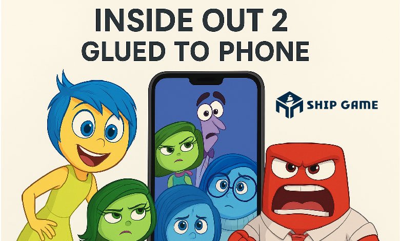 inside out 2 glued to phone